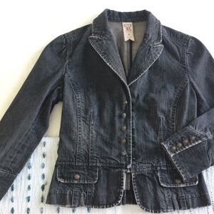 Ralph Lauren Structured Black Denim Jacket